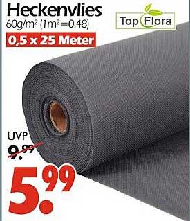 Heckenvlies 0,5 x 25 Meter von Top Flora