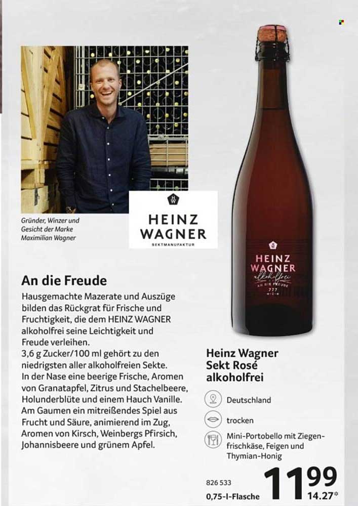 Heinz Wagner Sekt Rosé alkoholfrei - An die Freude