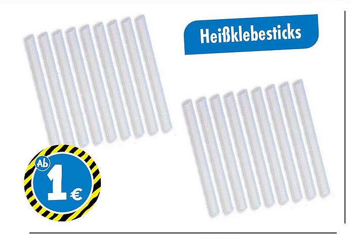 Heiße Klebesticks für nur 1 €