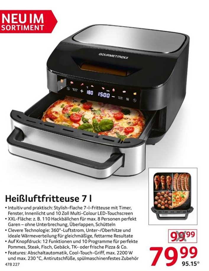 Heißluftfritteuse 7 l