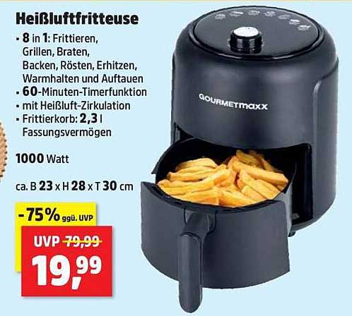 Heißluftfritteuse 8 in 1 - Gourmetsensation für jeden Koch
