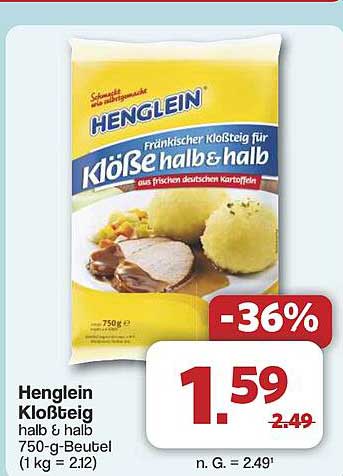 Henglein Kloßteig halb & halb 750-g-Beutel