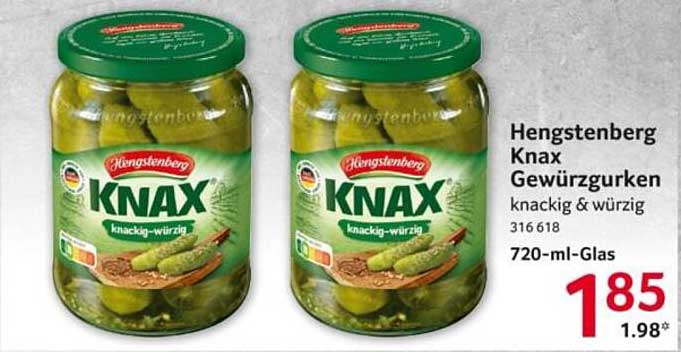 Hengstenberg Knax Gewürzgurken 720 ml