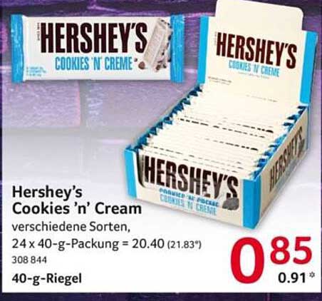 Hershey’s Cookies 'n' Cream Riegel