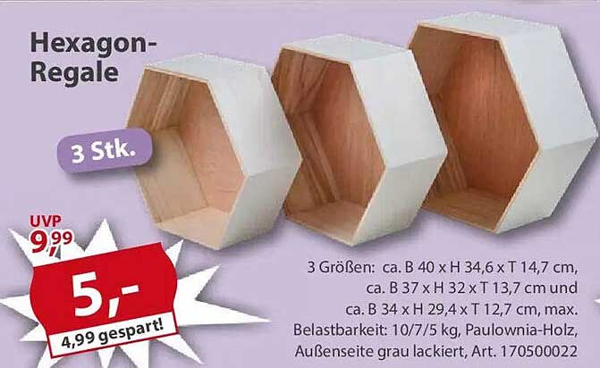 Hexagon-Regale – 3 Stück für nur 5,- statt 9,99,- UVP
