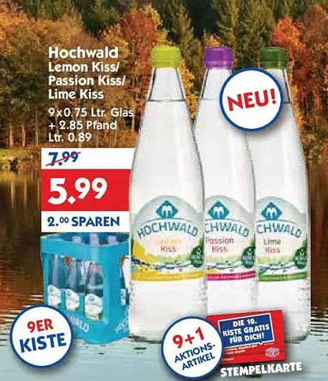 Hochwald Lemon Kiss/Passion Kiss/Lime Kiss 9 x 0,75 L