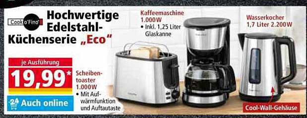 Hochwertige Edelstahl-Küchenserie „Eco“