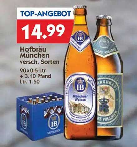 Hofbräu München, verschiedene Sorten - TOP-ANGEBOT