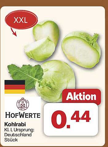 HofWerte Kohlrabi, Kl. I, Herkunft: Deutschland, Stück