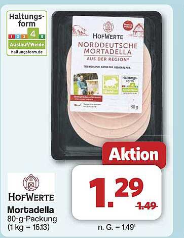 HofWerte Norddeutsche Mortadella 80-g-Packung