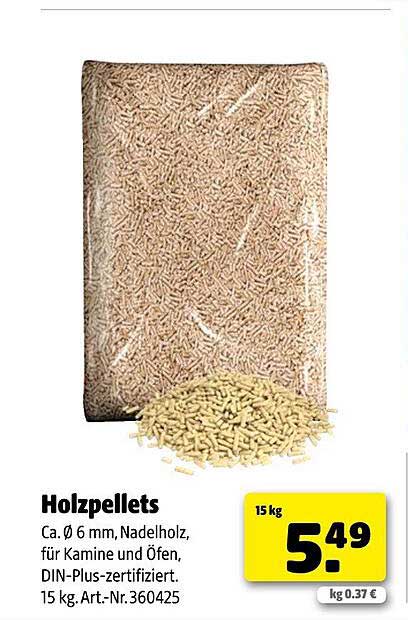 Holzpellets 15 kg - der ideale Brennstoff für Ihre Heizung