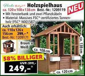 Holzspielhaus - NEU