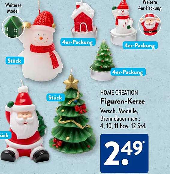 HOME CREATION Figuren-Kerze – Verschiedene Modelle