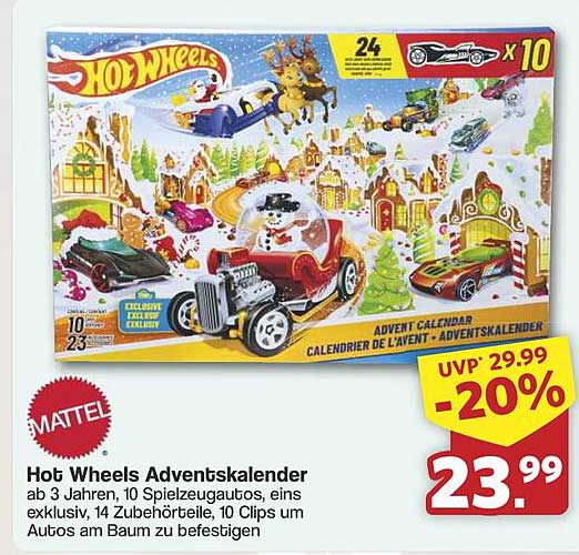 Hot Wheels Adventskalender
