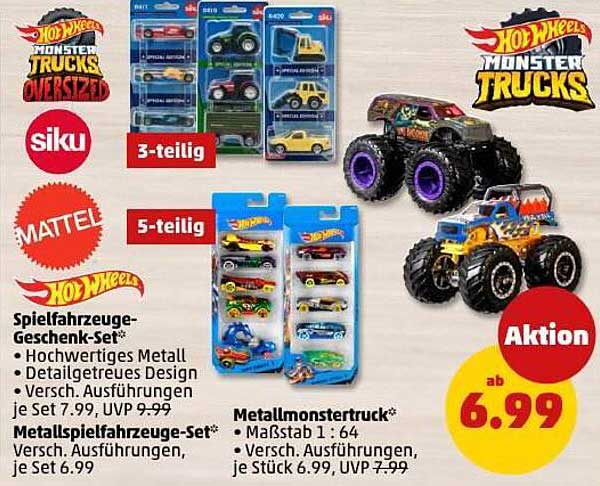 Hot Wheels und Siku Spielzeugfahrzeuge - Set-Angebot