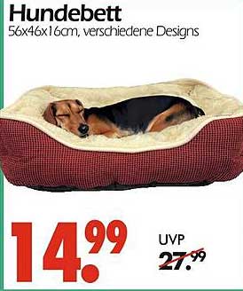 Hunde-Bett 56x46x16cm, verschiedene Designs
