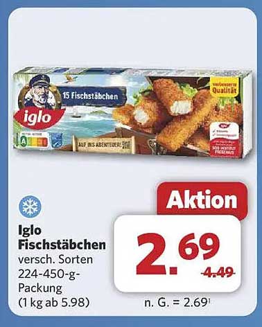 Iglo Fischstäbchen versch. Sorten 224-450-g-Packung