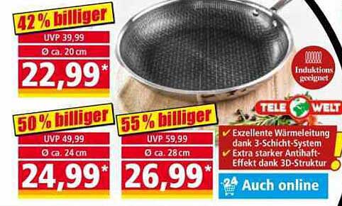 Induktionspfanne mit 3-Schicht-System