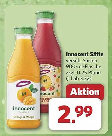 Innocent Säfte, verschiedene Sorten 900-ml-Flasche
