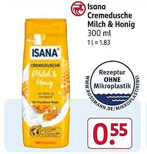 Isana Cremedusche Milch & Honig 300 ml