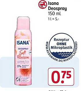 Isana Deospray Soft Floral 150 ml für nur 0,75 €