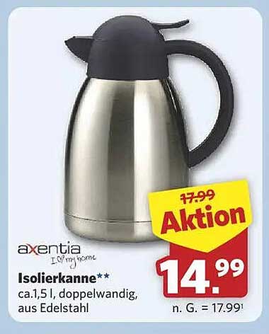 Isolierkanne 1,5 l aus Edelstahl