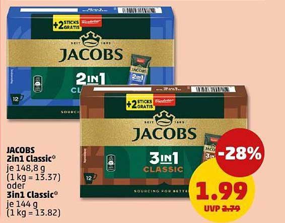 JACOBS 2in1 Classic oder 3in1 Classic
