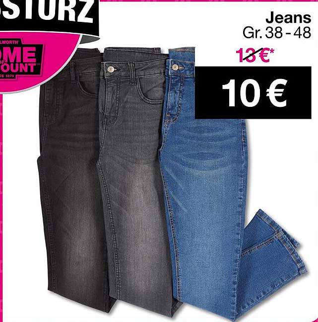 Jeans in verschiedenen Farben und Größen (Gr. 38-48)