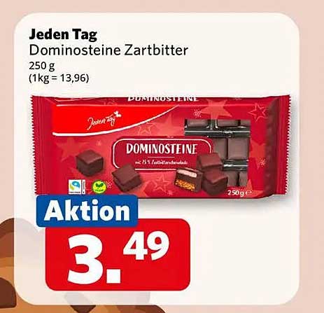 Jeden Tag Dominosteine Zartbitter 250 g