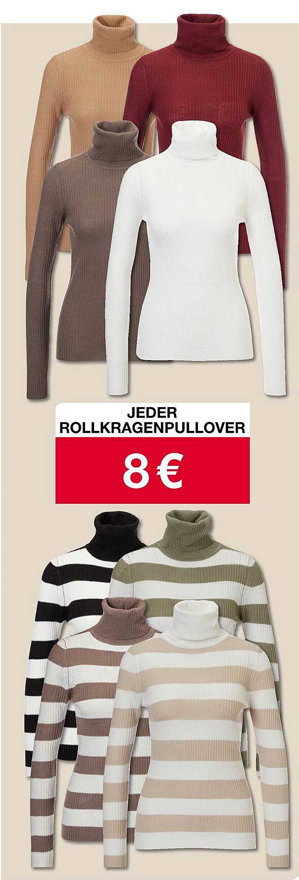 Jeder Rollkragenpullover - 8 €