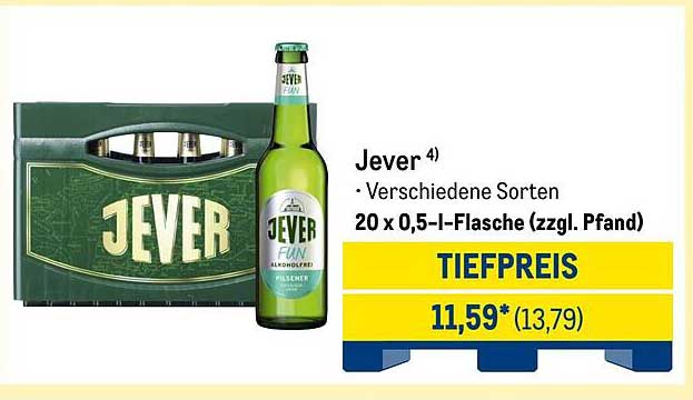 Jever 20 x 0,5 l Flasche (verschiedene Sorten)