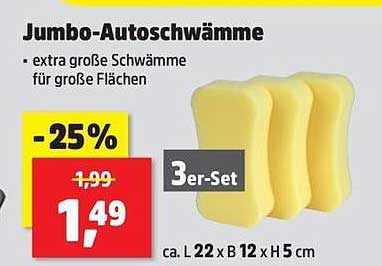 Jumbo-Autoschwämme - 3er-Set