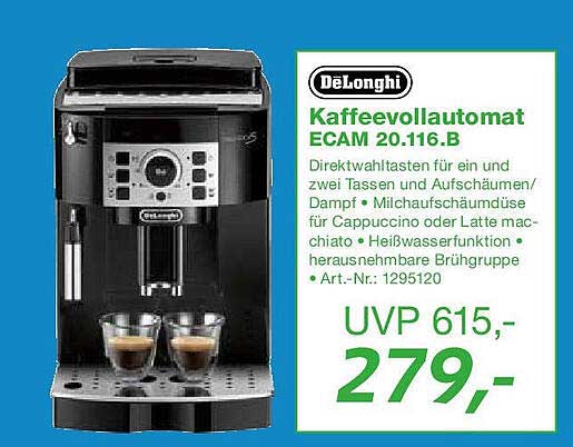Kaffeevollautomat ECAM 20.116.B von DeLonghi