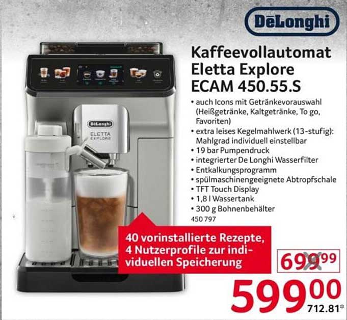 Kaffeevollautomat Eletta Explore ECAM 450.55.S