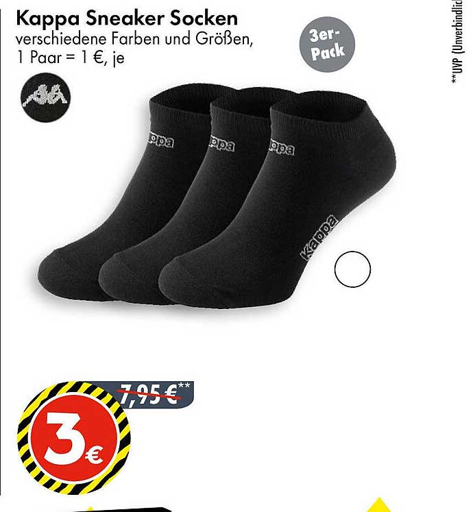 Kappa Sneaker Socken 3er-Pack