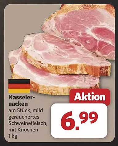 Kasseler-Nacken am Stück, mild geräuchertes Schweinefleisch, mit Knochen 1 kg