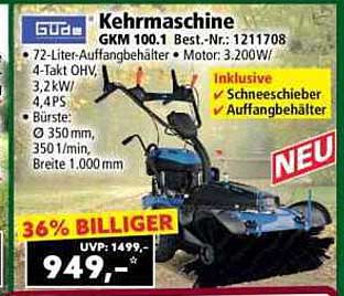 Kehrmaschine GKM 100.1 mit 72-Liter-Auffangbehälter