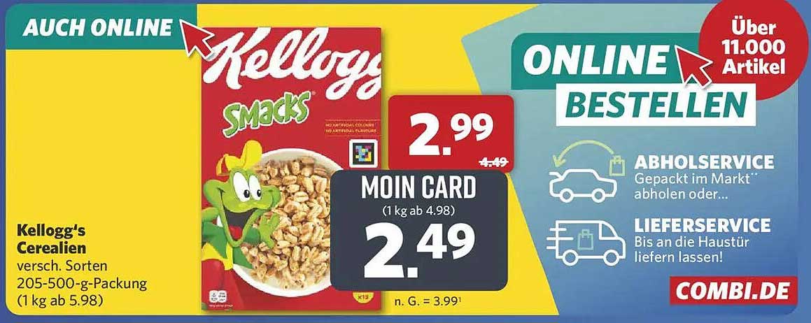 Kellogg's Cerealien - Verschiedene Sorten 205-500-g-Packung
