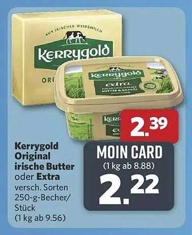 Kerrygold Original irische Butter oder Extra – Verschiedene 250-g-Becher