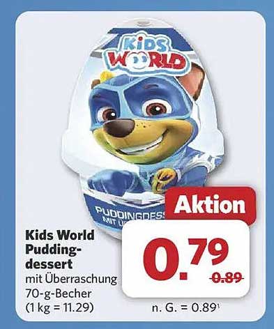 Kids World Pudding-Dessert mit Überraschung