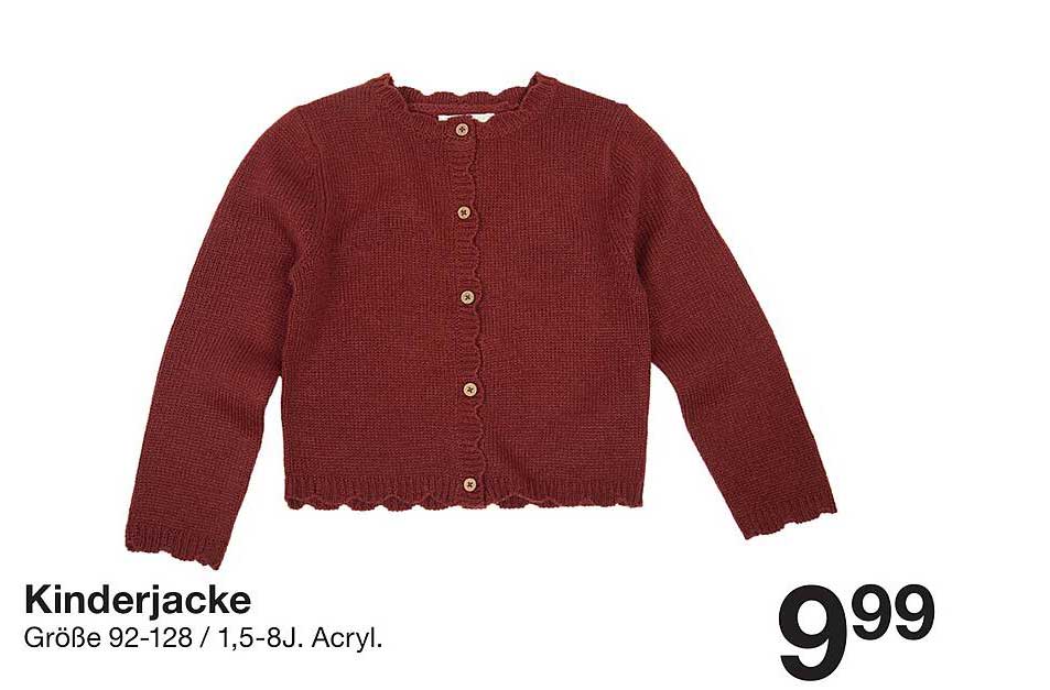 Kinderjacke Größe 92-128 / 1,5-8 Jahre - Acryl