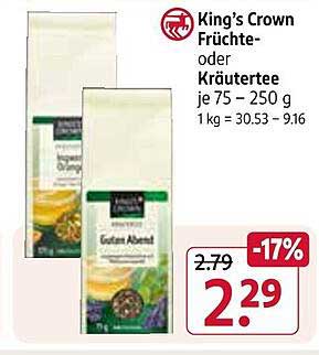 King’s Crown Früchte- oder Kräutertee je 75 – 250 g