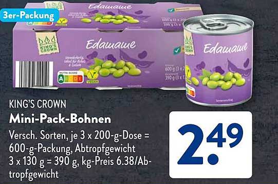 KING'S CROWN Mini-Pack-Bohnen