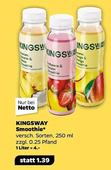 KINGSWAY Smoothie - verschiedene Sorten, 250 ml