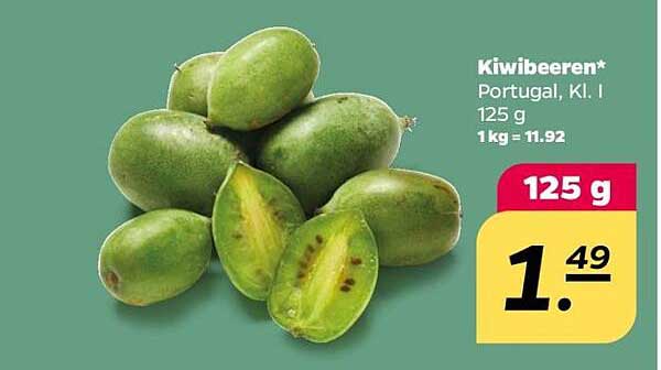 Kiwibeeren, Portugal, Kl. I, 125 g
