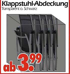 Klappstuhl-Abdeckung Transparent o. Schwarz