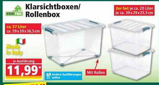 Klarsichtboxen/Rollenbox
