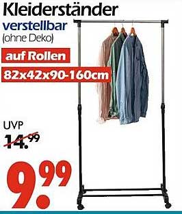 Kleiderständer verstellbar auf Rollen