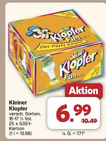 Kleiner Klopfer Fun Mix 25 x 0,02-l-Karton