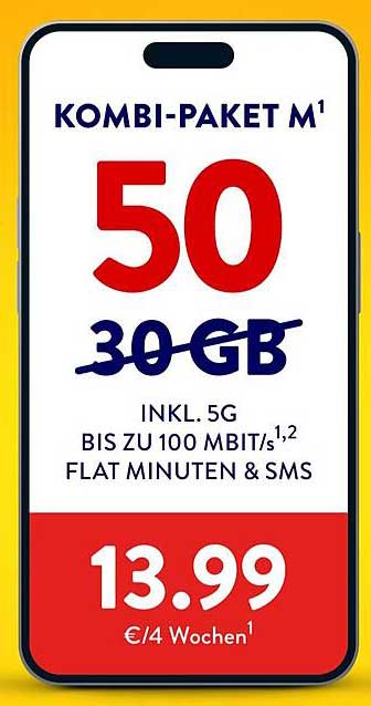 KOMBI-PAKET M mit 30 GB und 5G inklusive